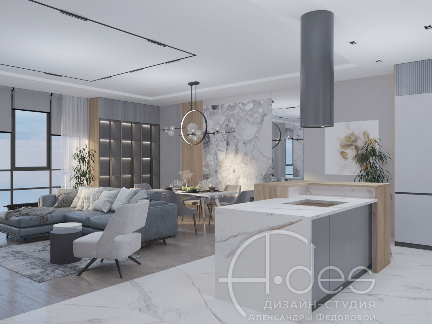 Просторная квартира в стиле минимализм