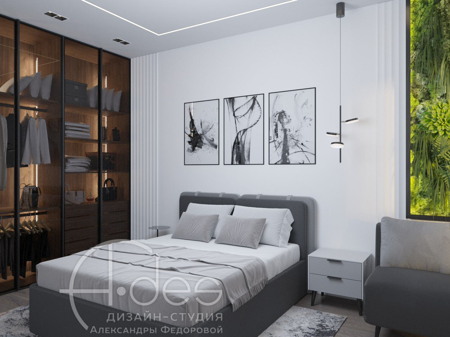 Обложка проекта: Просторная квартира в стиле минимализм