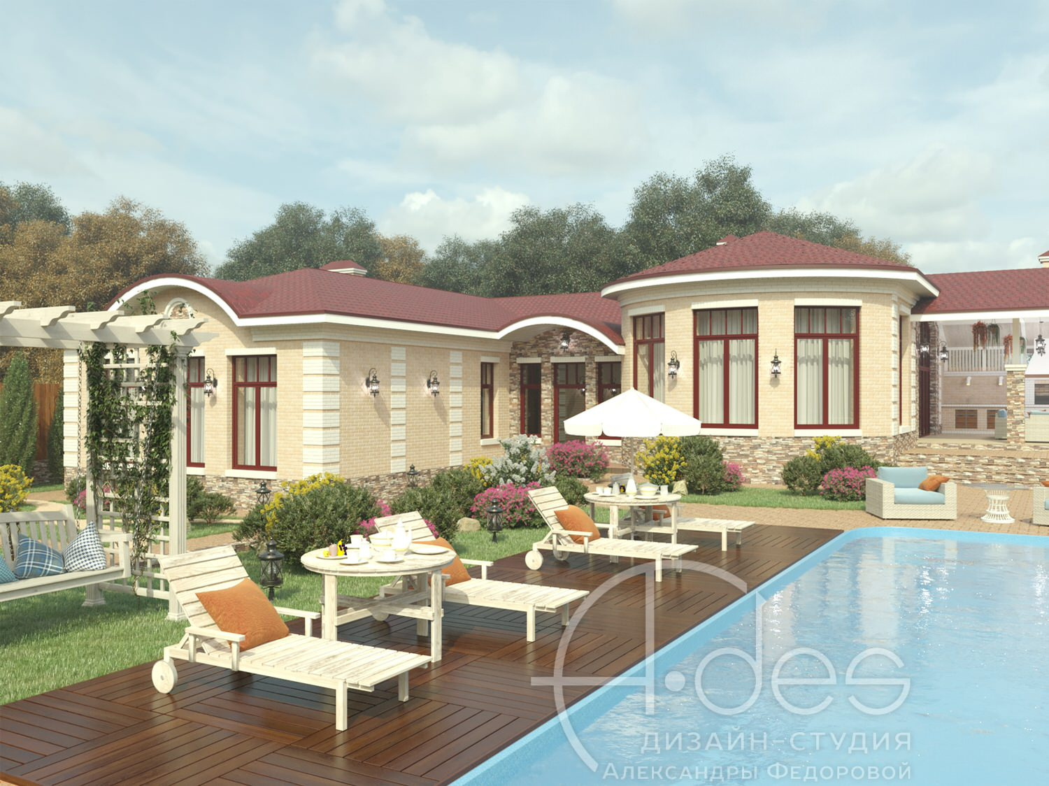 Обложка проекта: Архитектурный проект гостевого дома с баней