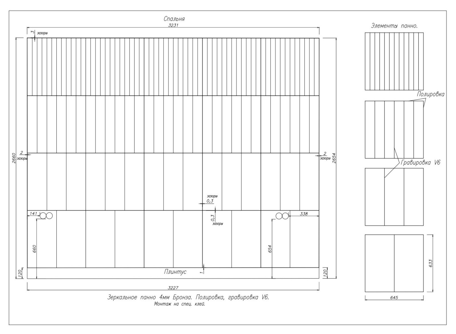 Зеркальное панно