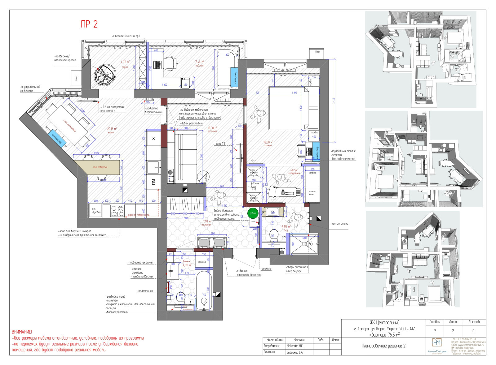 Обложка проекта: Планировочные решения (примеры разных объектов)
