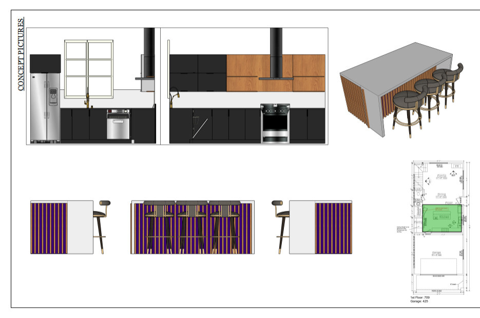 Closet and kitchen in Texas, USA