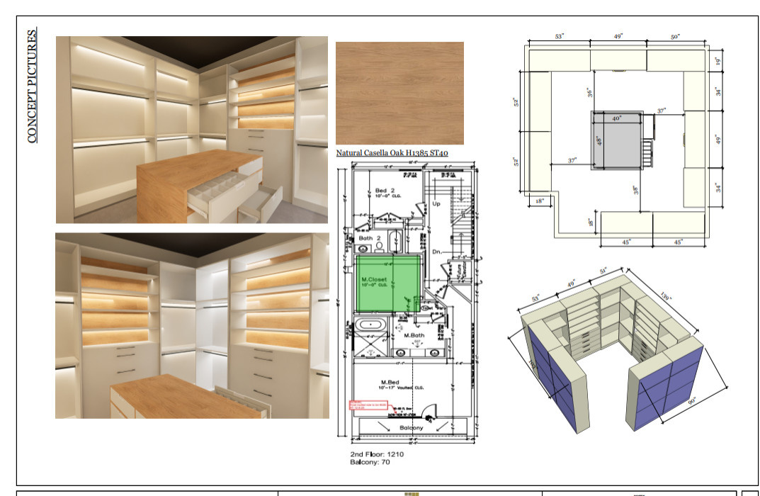 Closet and kitchen in Texas, USA