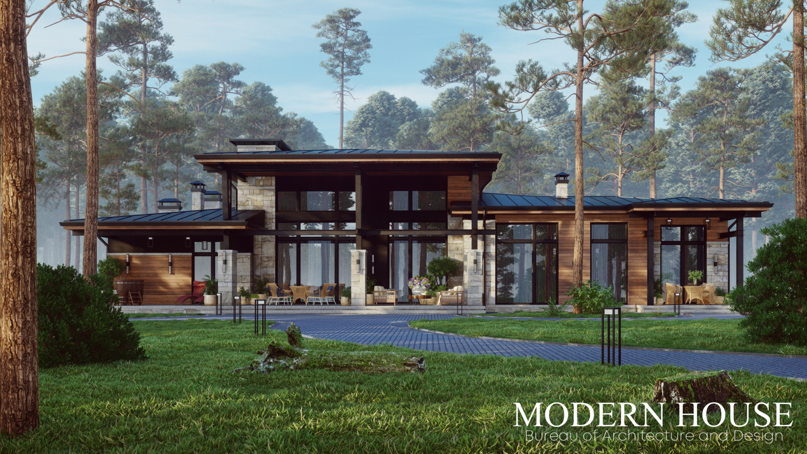 Проект частного дома "Американская резиденция". Московская обл., Красногорск