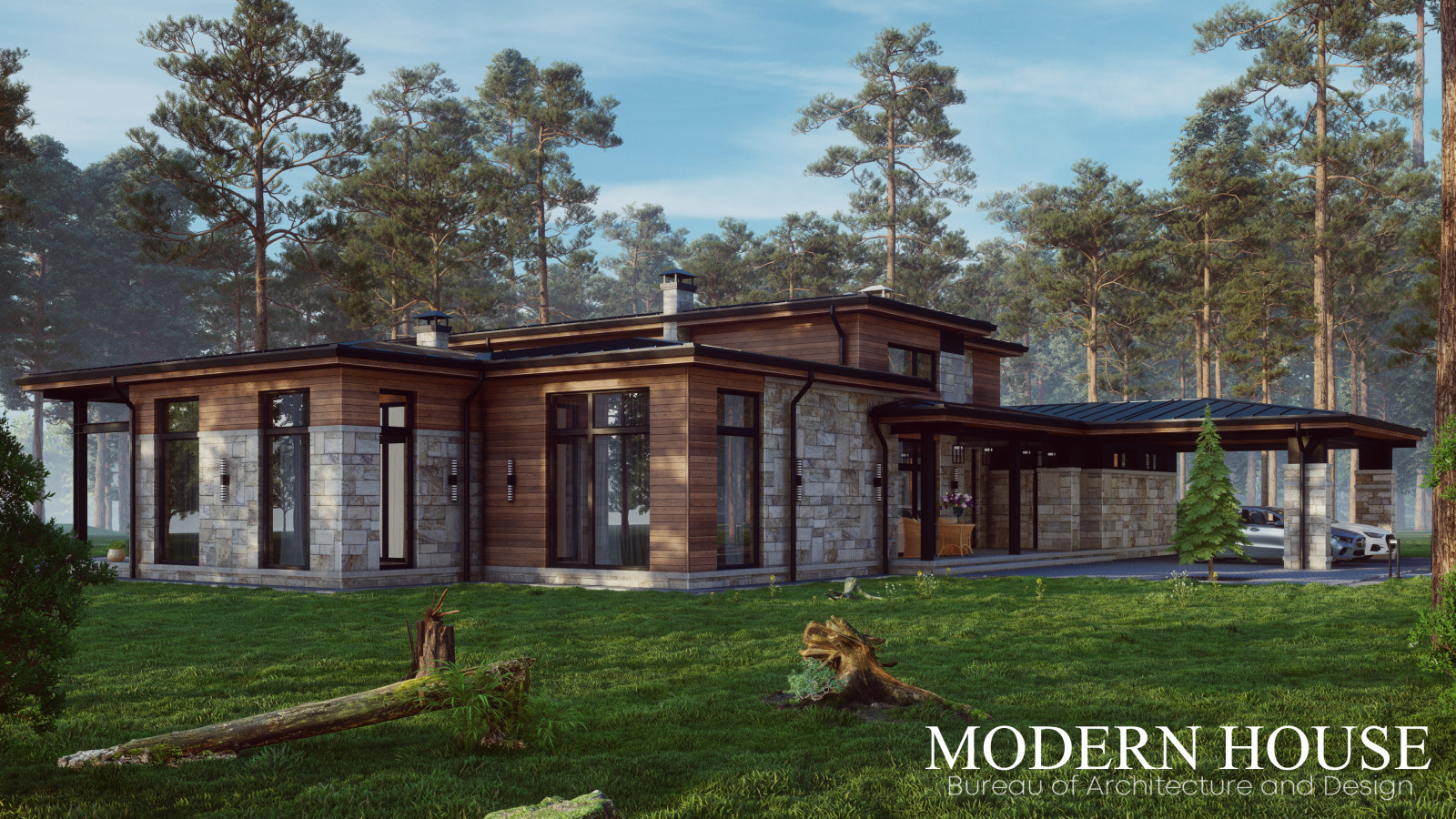 Проект частного дома "Американская резиденция". Московская обл., Красногорск