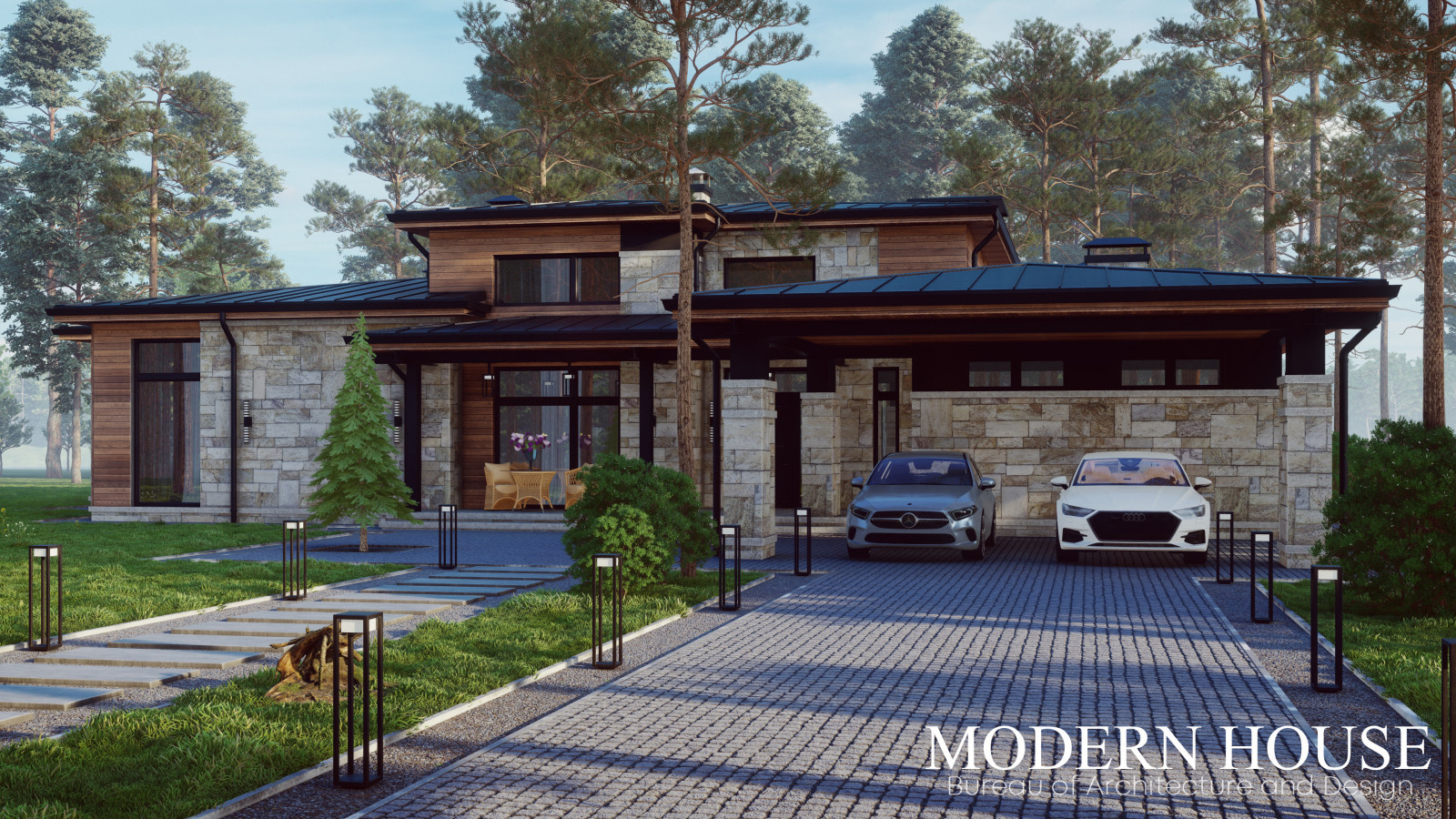 Проект частного дома "Американская резиденция". Московская обл., Красногорск