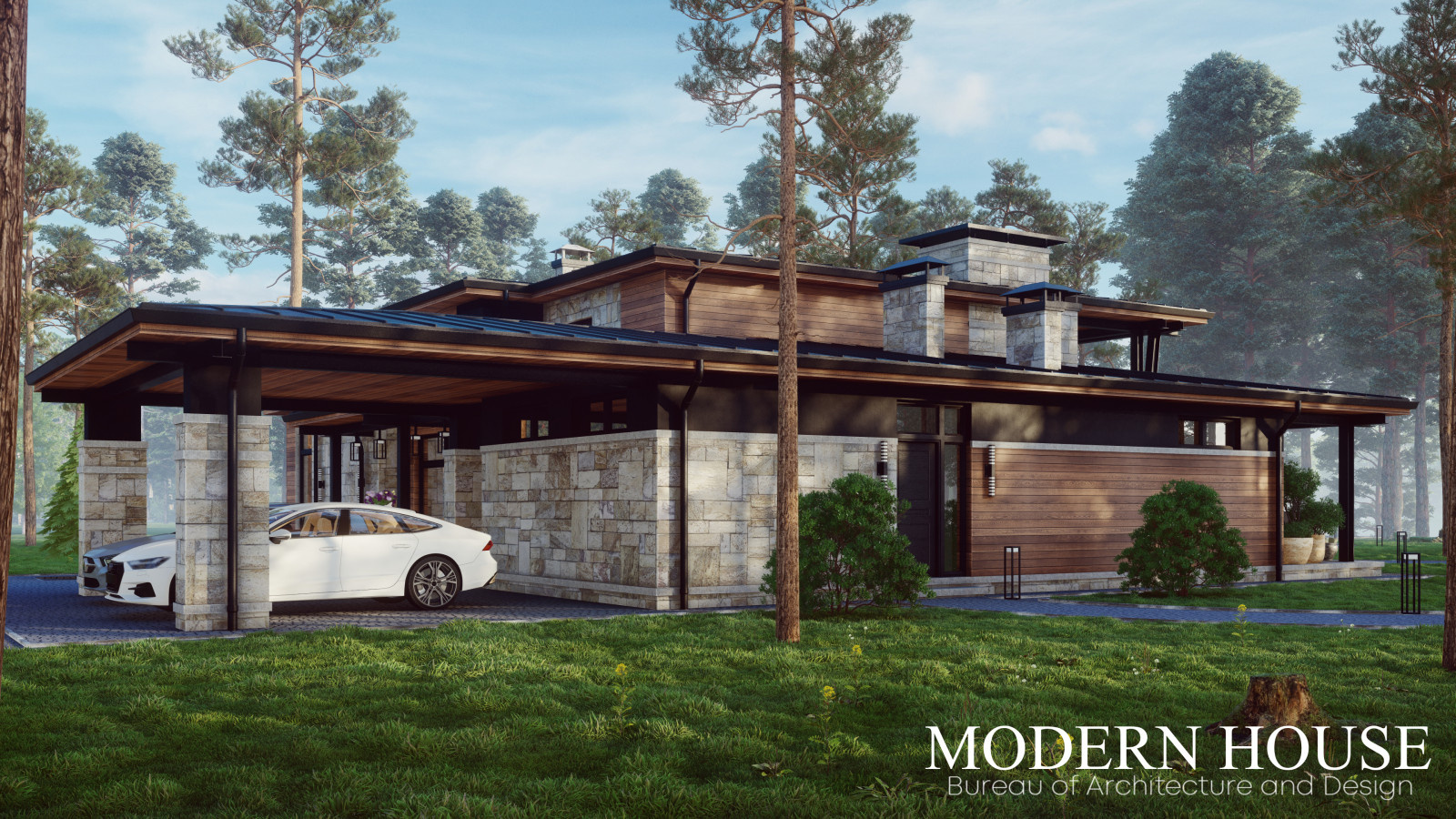 Проект частного дома "Американская резиденция". Московская обл., Красногорск