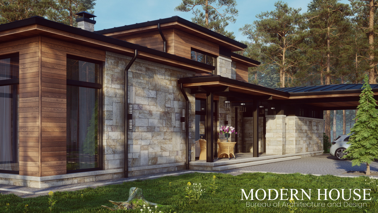 Проект частного дома "Американская резиденция". Московская обл., Красногорск