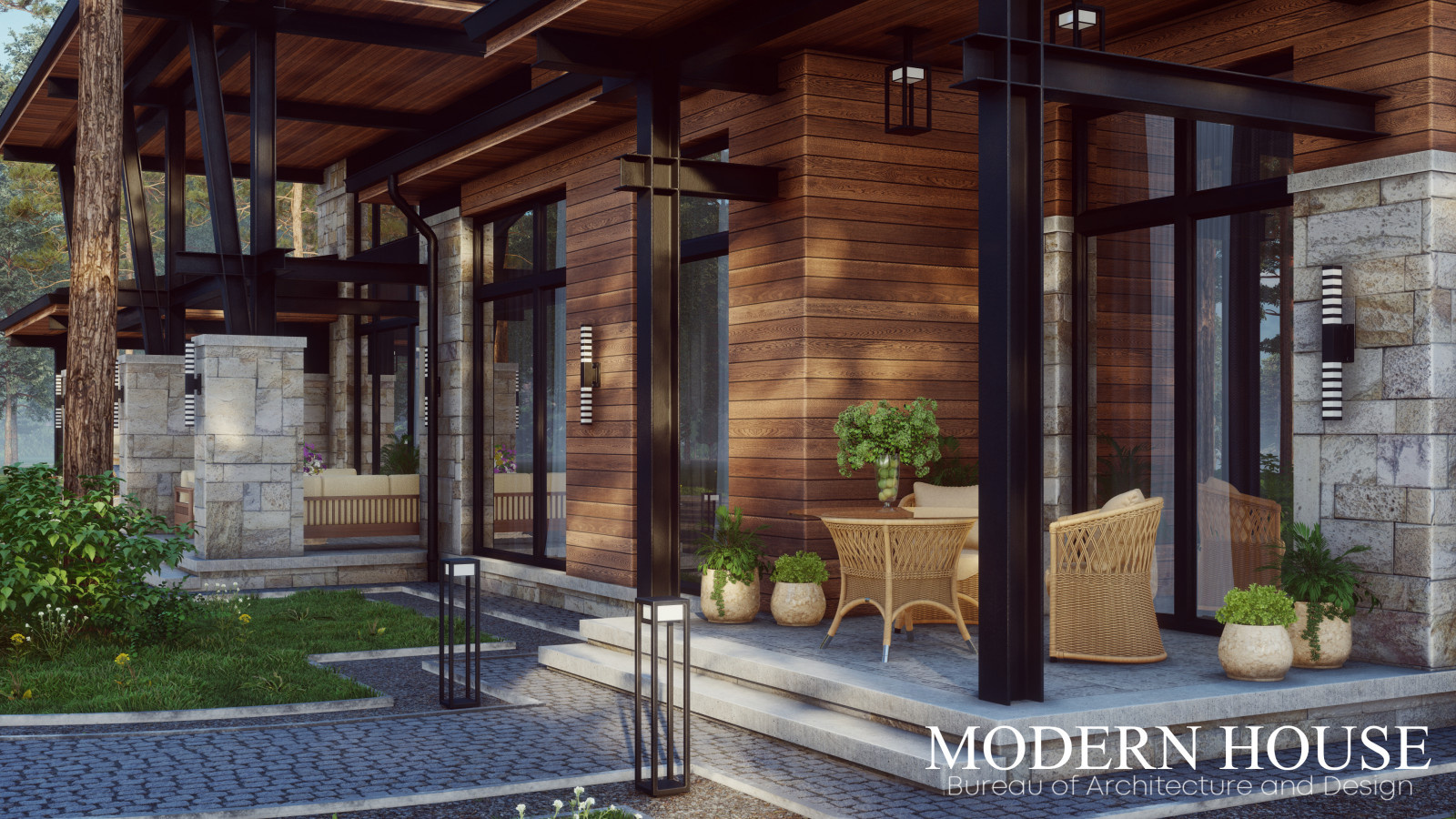 Проект частного дома "Американская резиденция". Московская обл., Красногорск