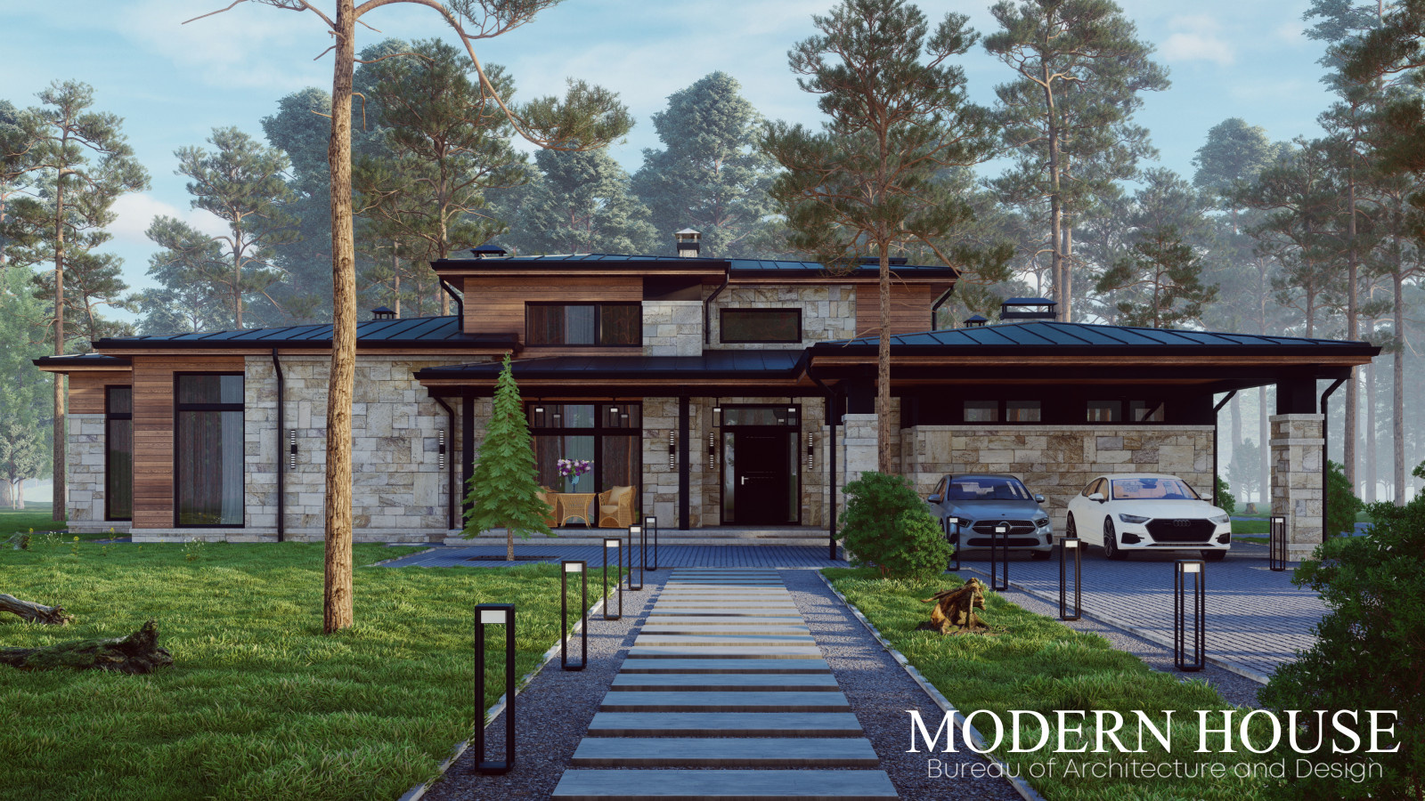 Обложка проекта: Проект частного дома "Американская резиденция". Московская обл., Красногорск