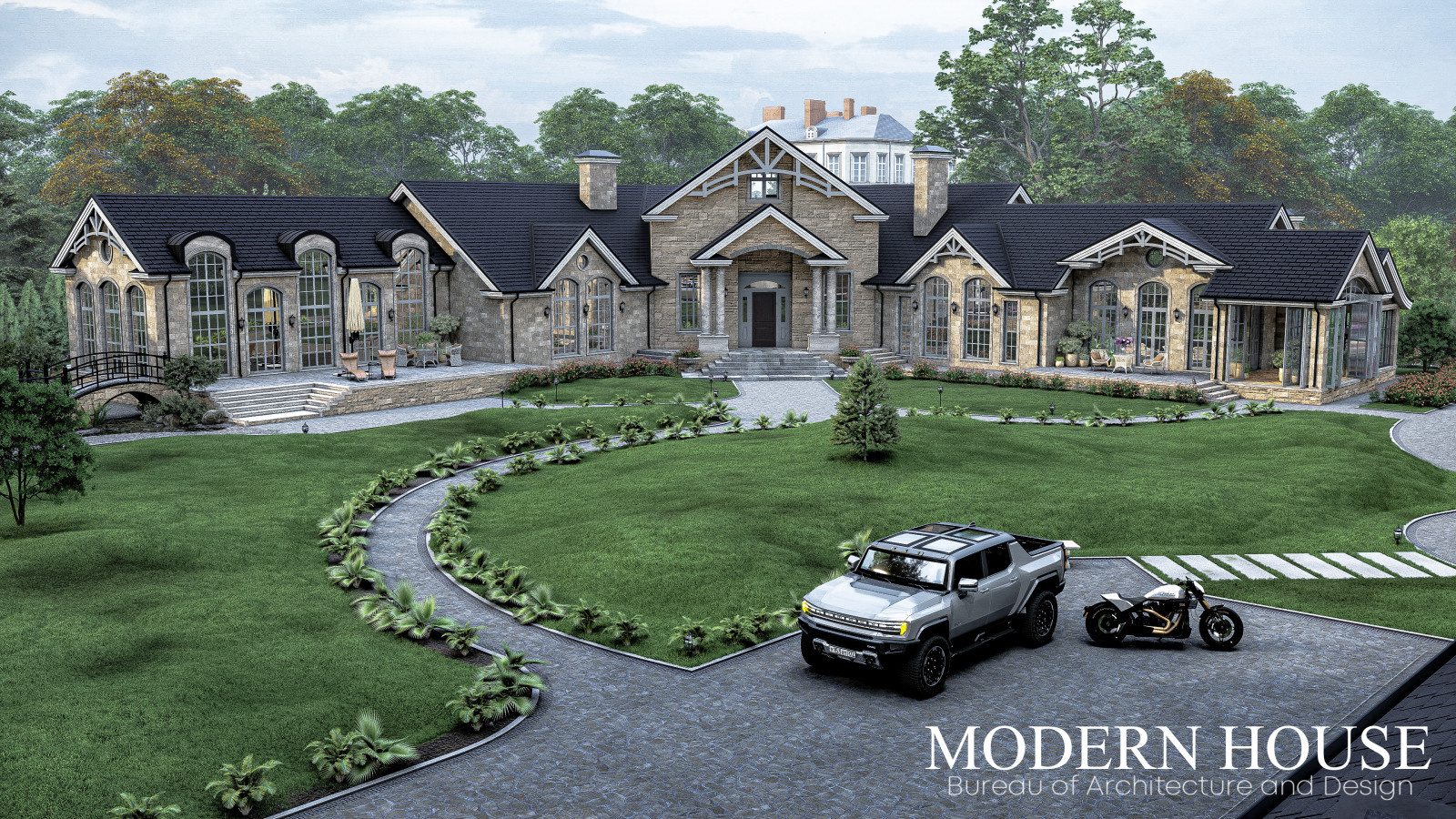 Загородная резиденция в стиле Американский классицизм в Павловске