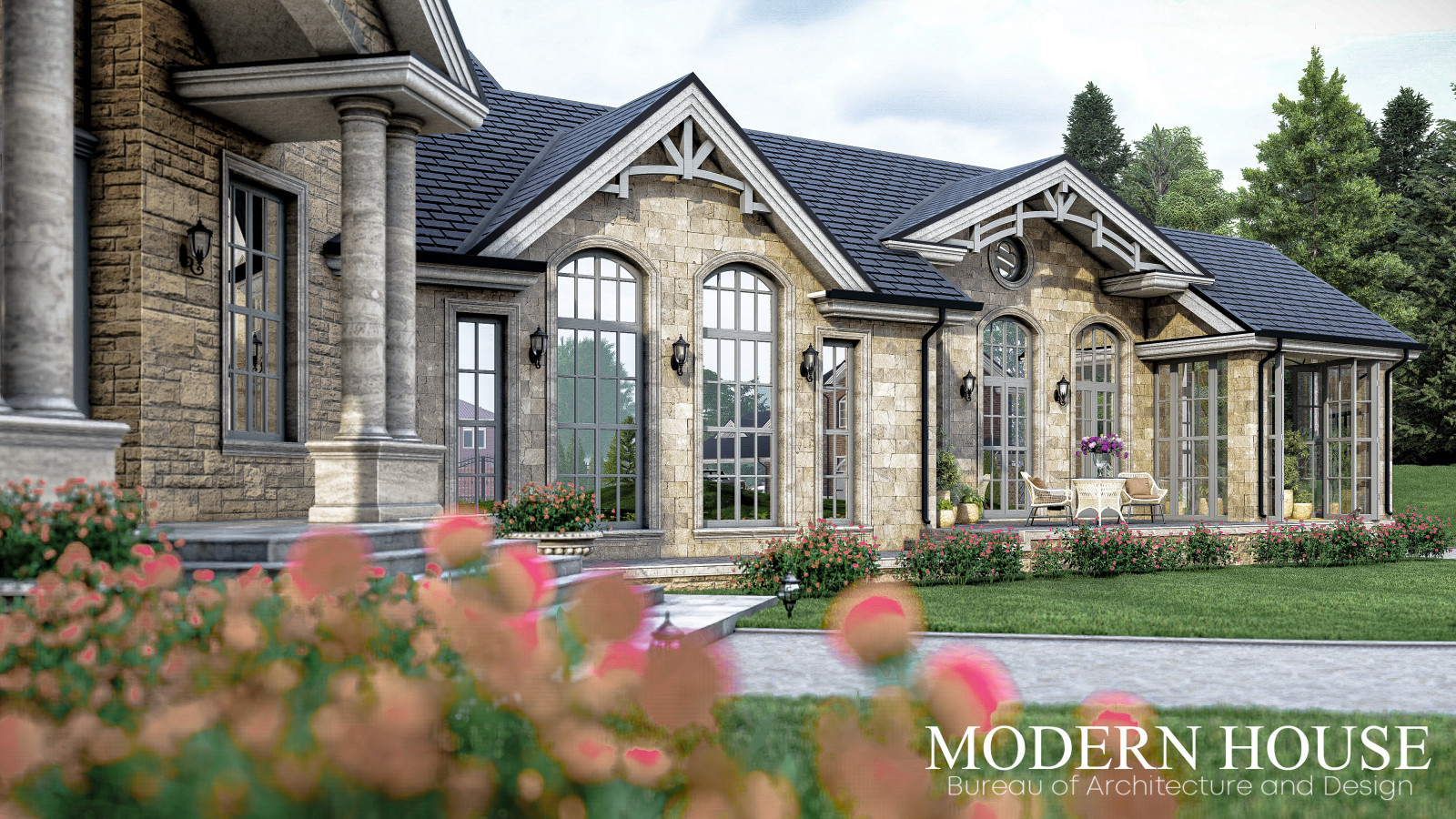 Загородная резиденция в стиле Американский классицизм в Павловске