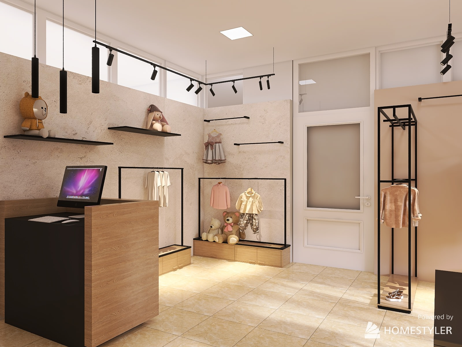 Проект детского магазина, 35 м2