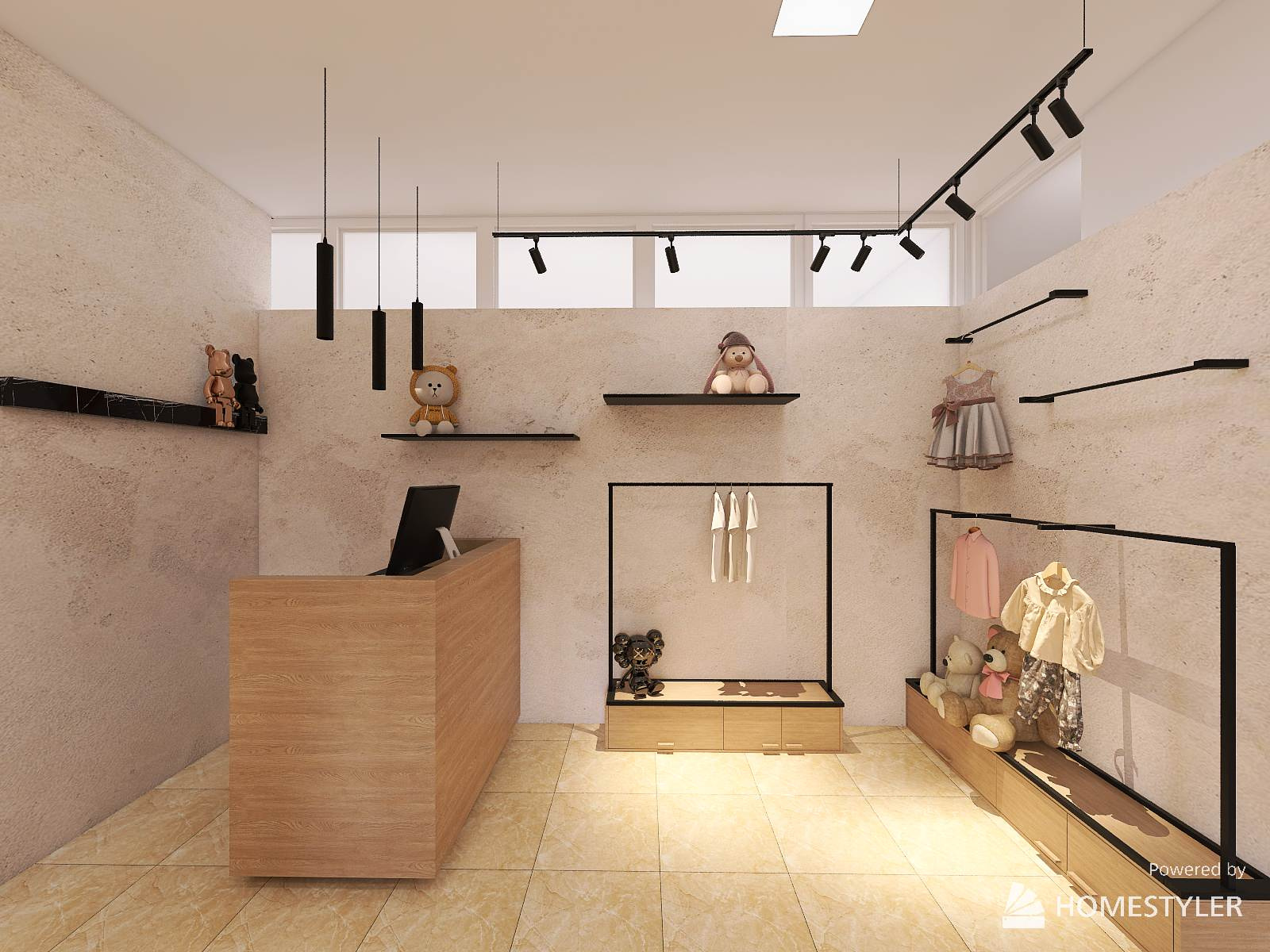 Проект детского магазина, 35 м2