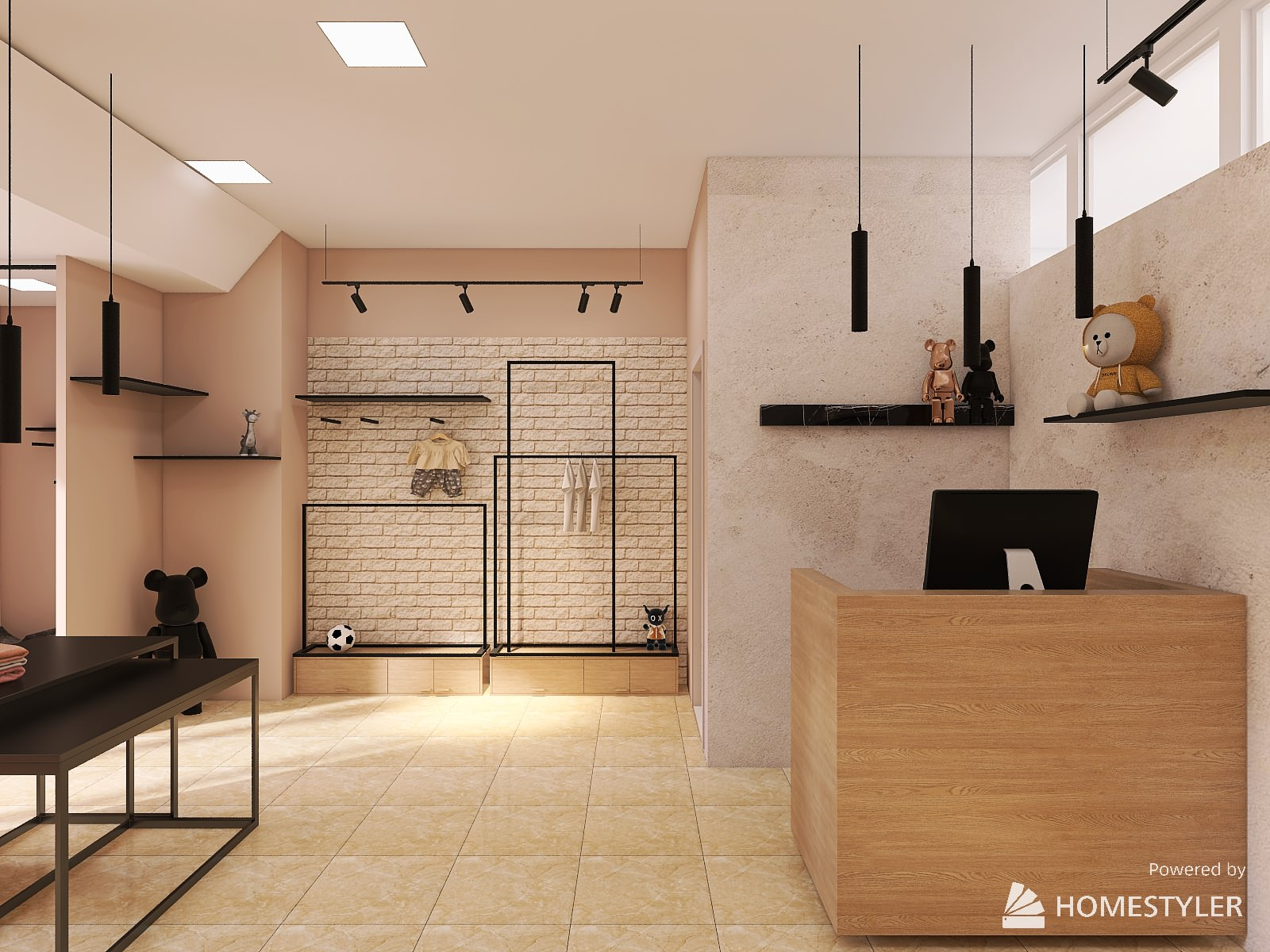 Проект детского магазина, 35 м2