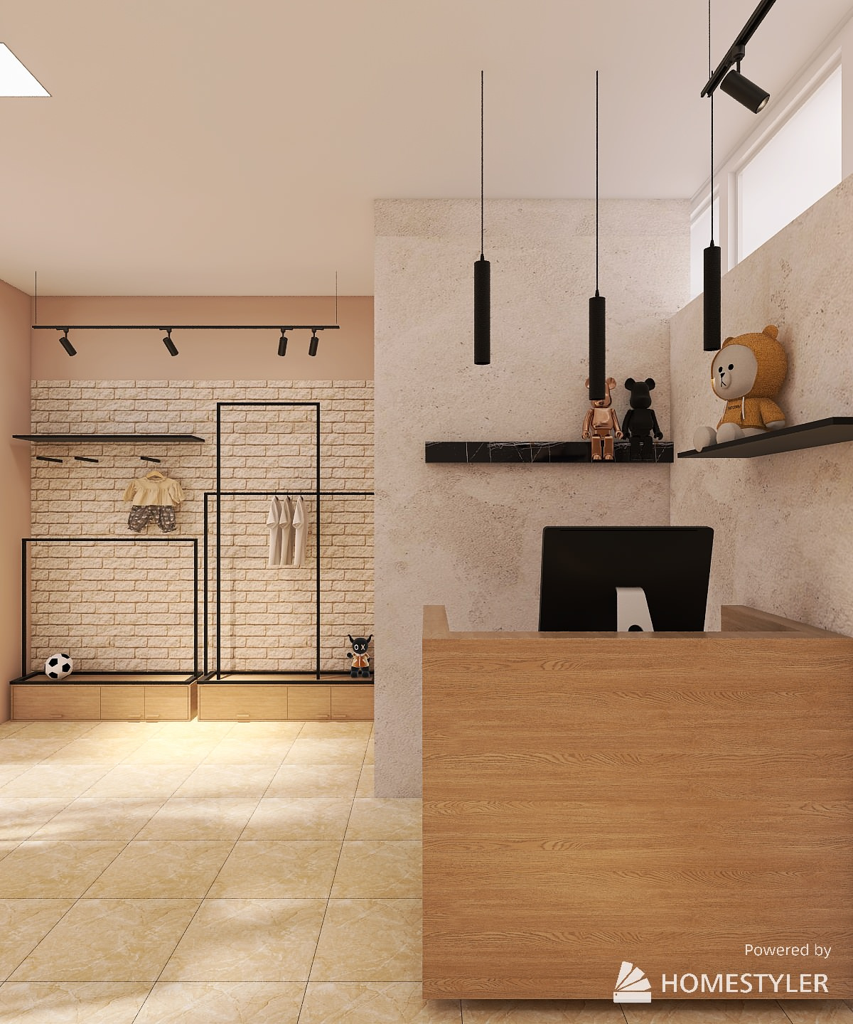 Проект детского магазина, 35 м2