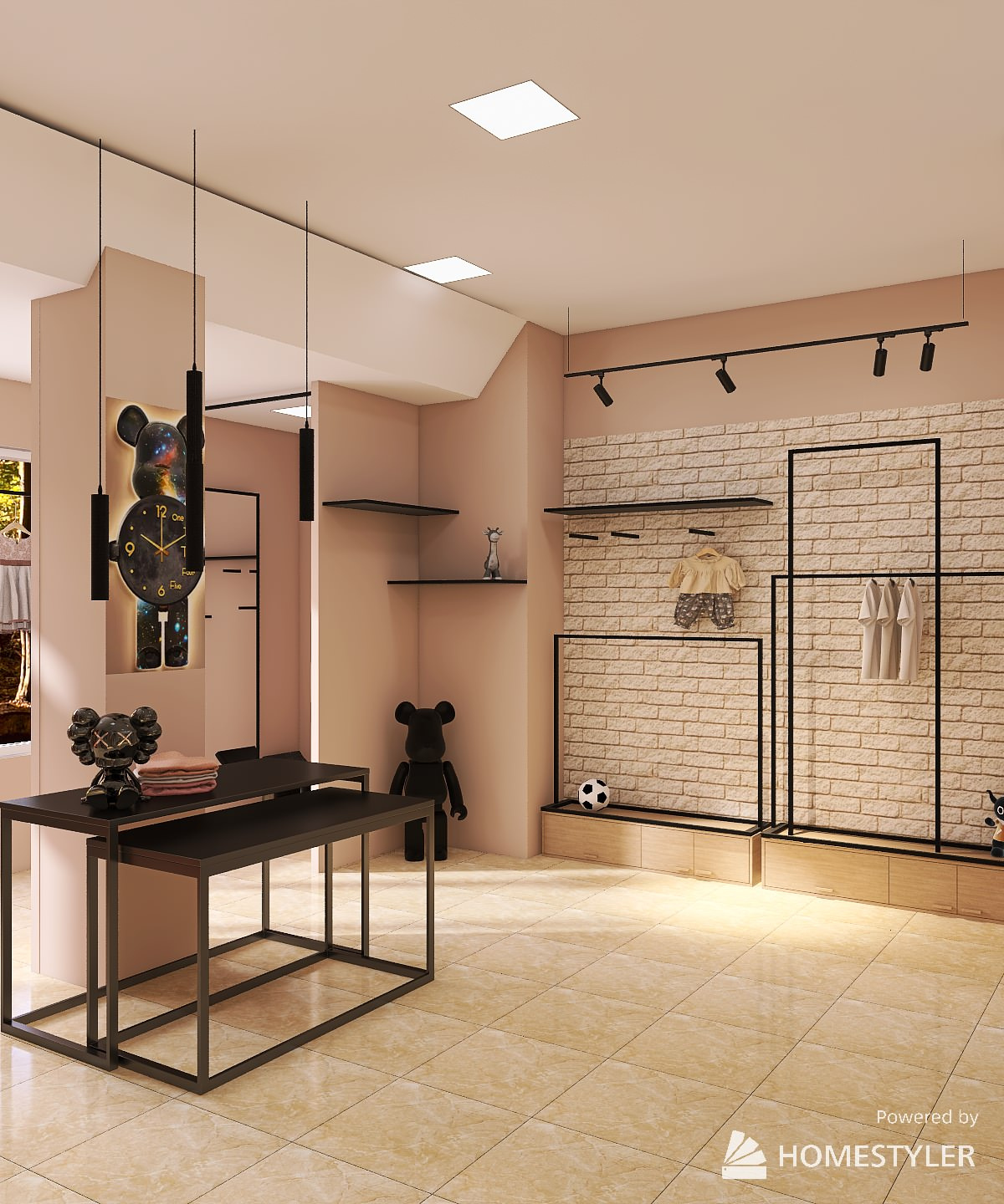 Проект детского магазина, 35 м2