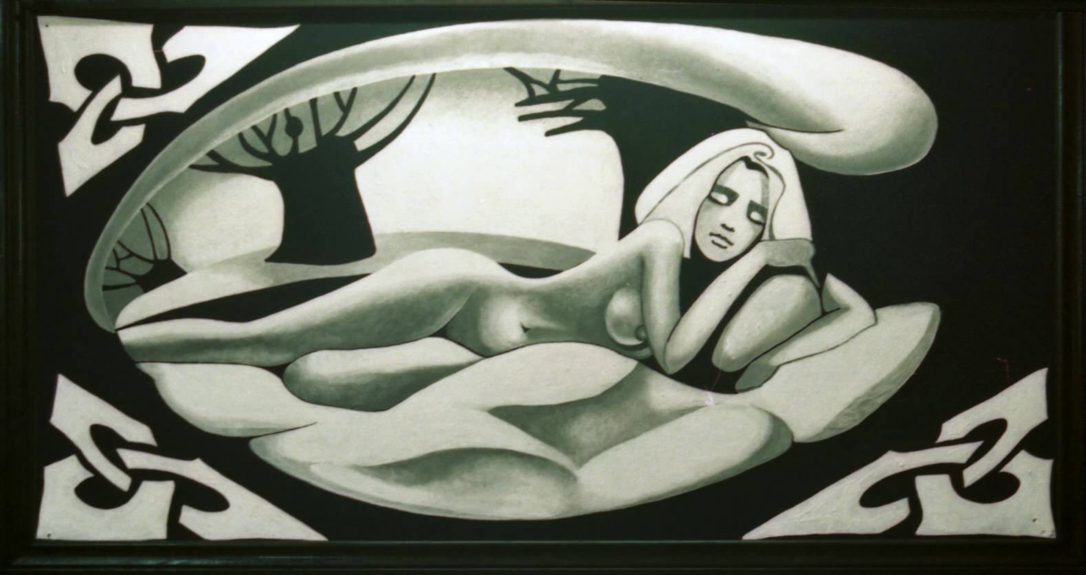 Светящиеся картины для интерьера ночного клуба Bliss. 2001 год