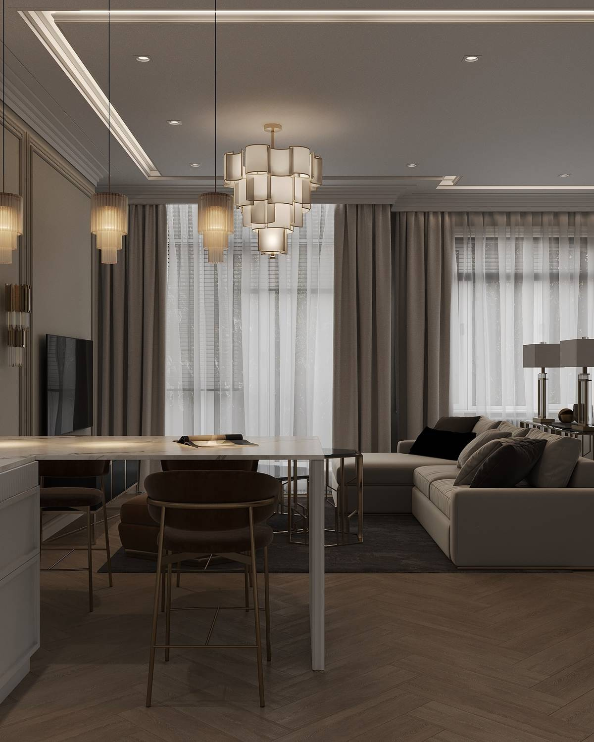 Дизайн-проект двухкомнатной квартиры для семейной пары