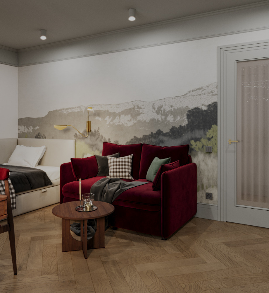 Квартира в Москве для молодой девушки  Площадь: 33,4 м2.