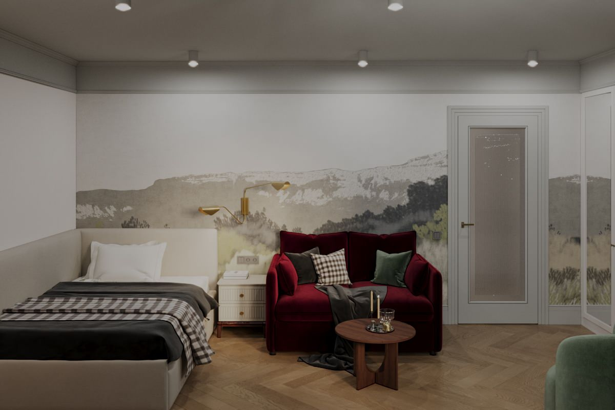 Квартира в Москве для молодой девушки  Площадь: 33,4 м2.