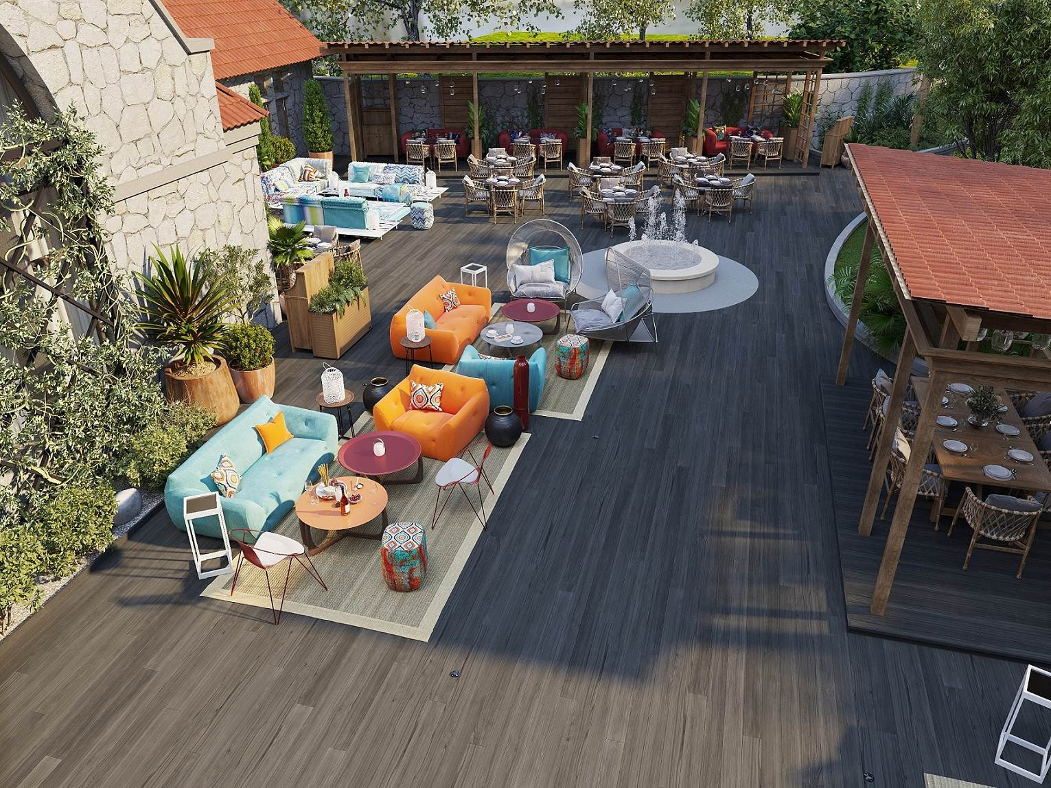 Терраса ресторана Харакс