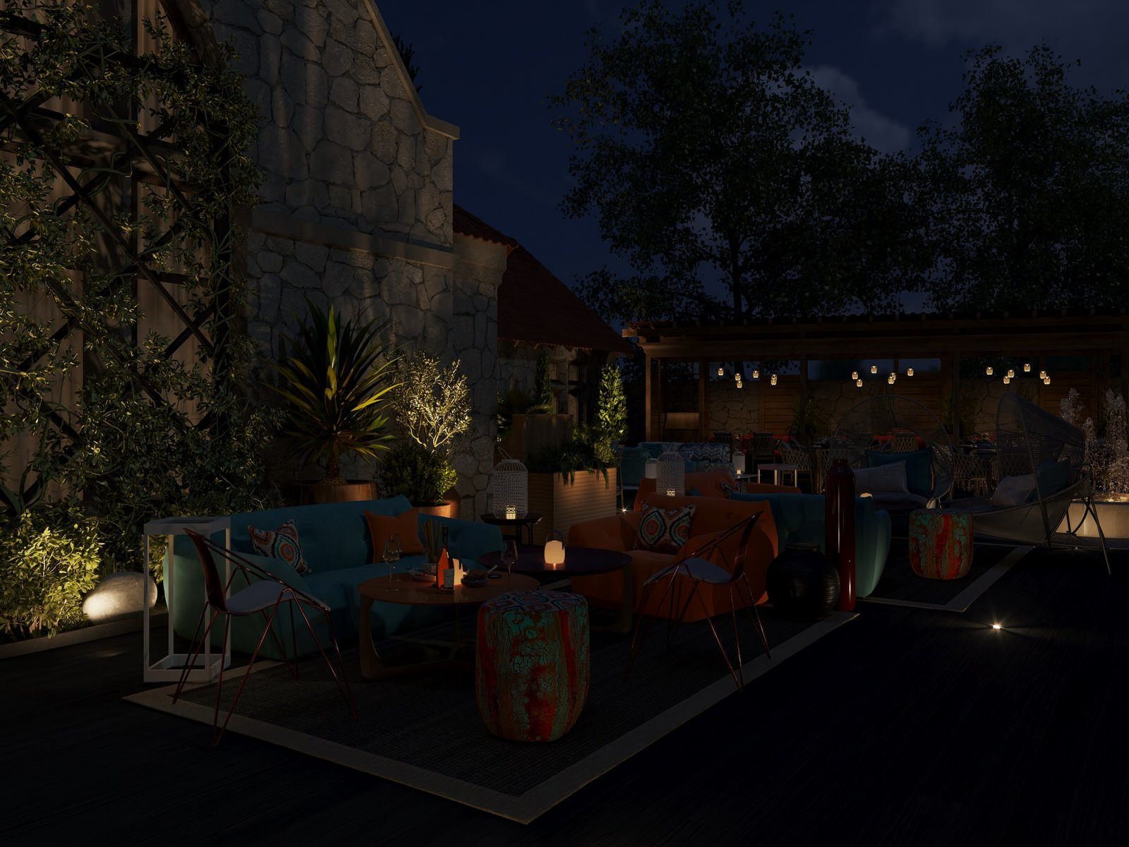 Терраса ресторана Харакс