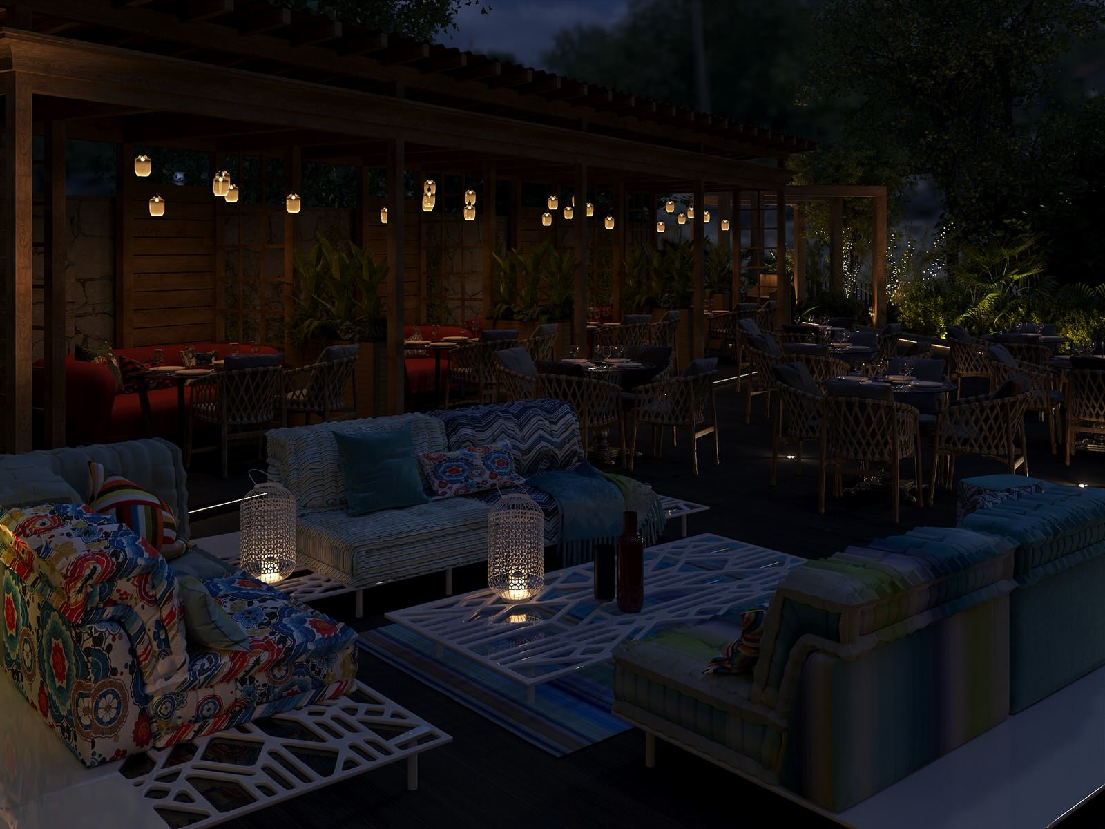 Терраса ресторана Харакс