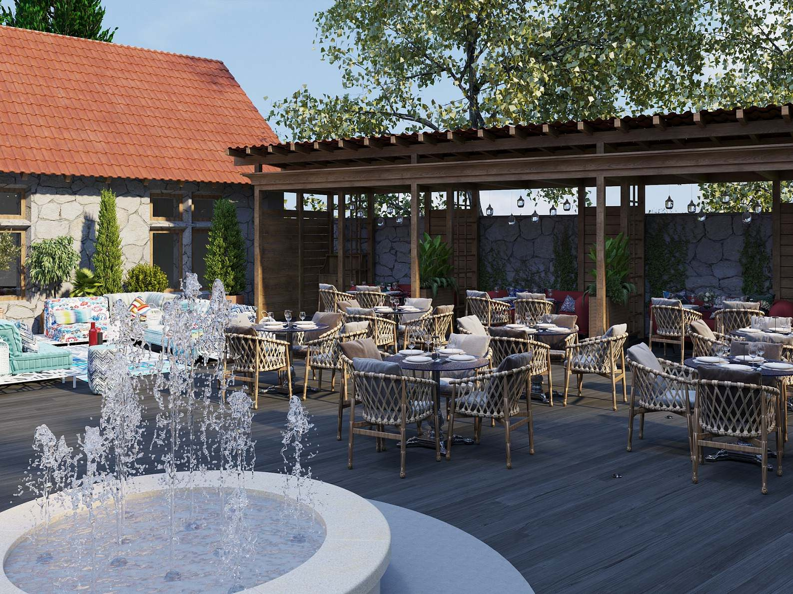 Терраса ресторана Харакс