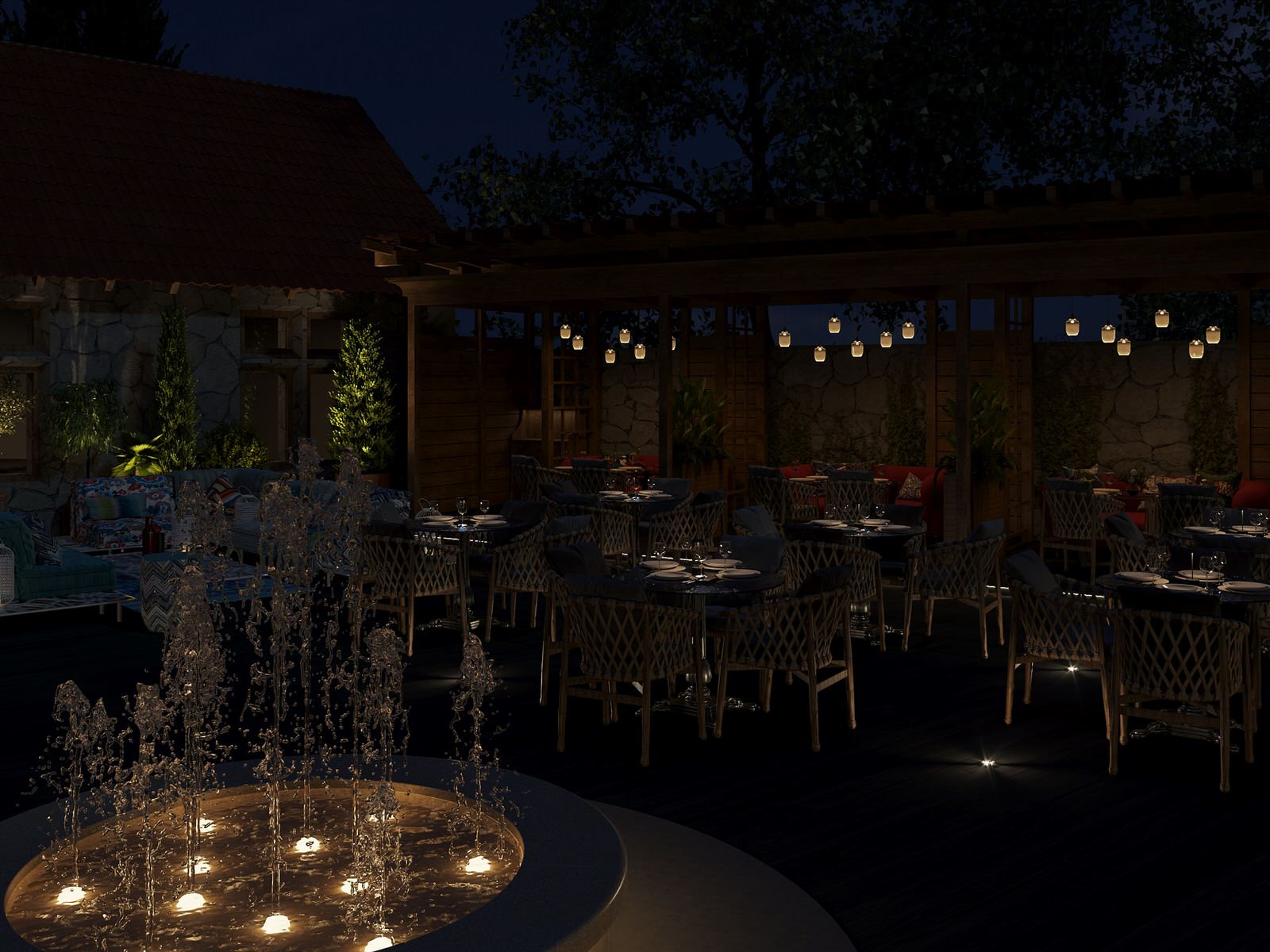 Терраса ресторана Харакс