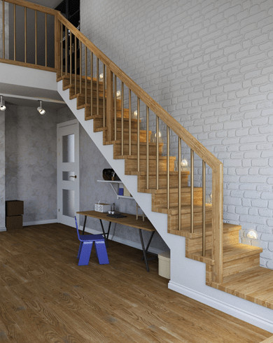 Лестницы из металлокаркаса