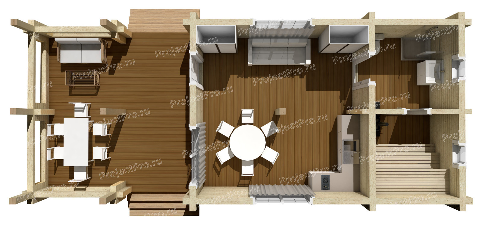 Бани и баньки из бруса, бревна и лафета