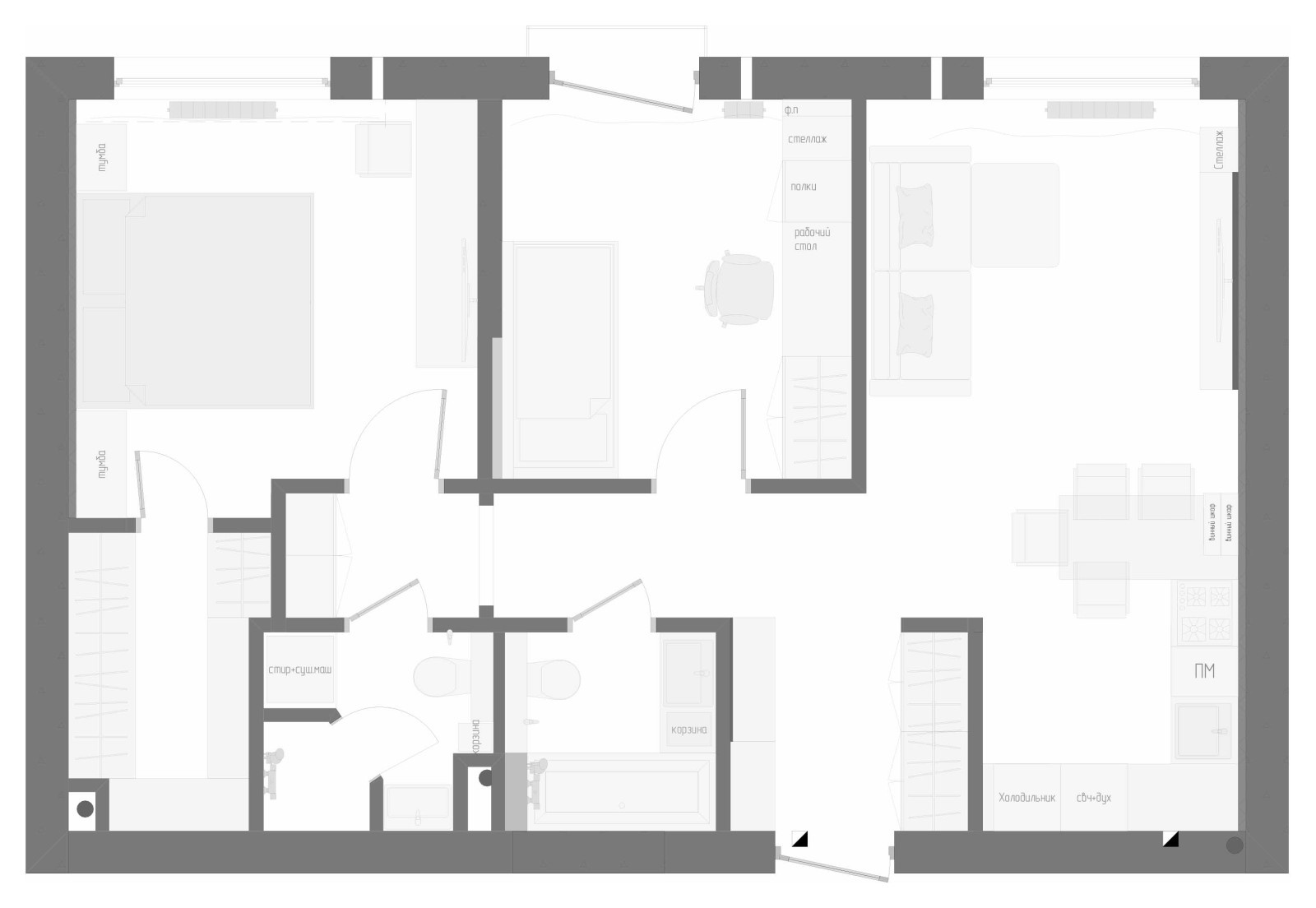 Квартира на Красноказарменной
