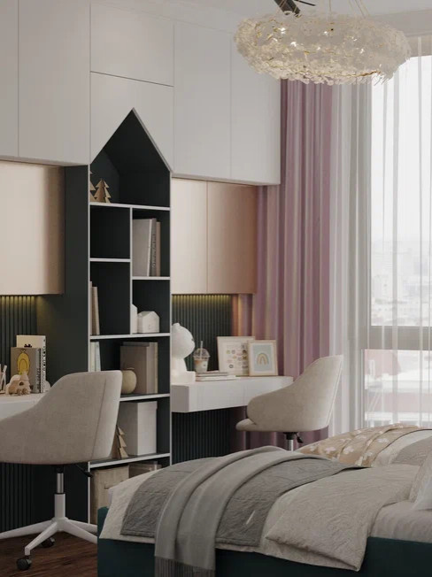 Квартира бизнес класса 90 м² в стиле неоклассика