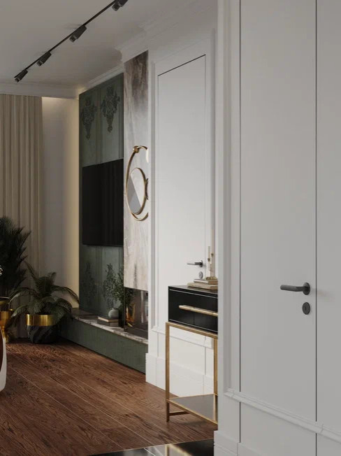 Квартира бизнес класса 90 м² в стиле неоклассика