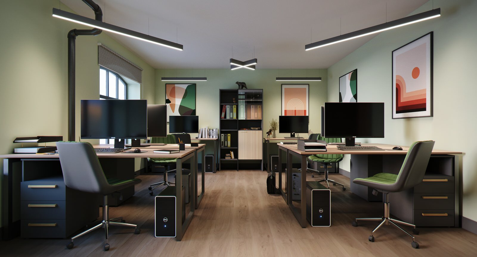 Дизайн интерьера спортзала и офиса IT- компании