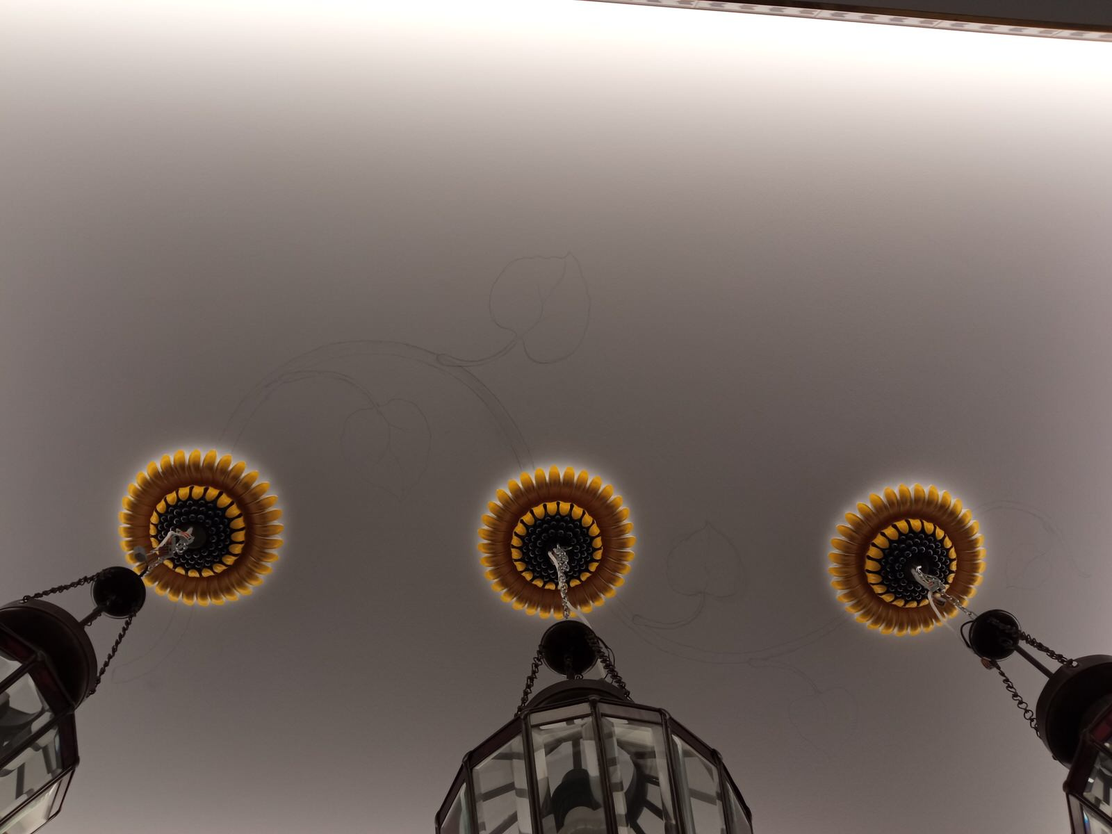 Роспись потолка на кухне