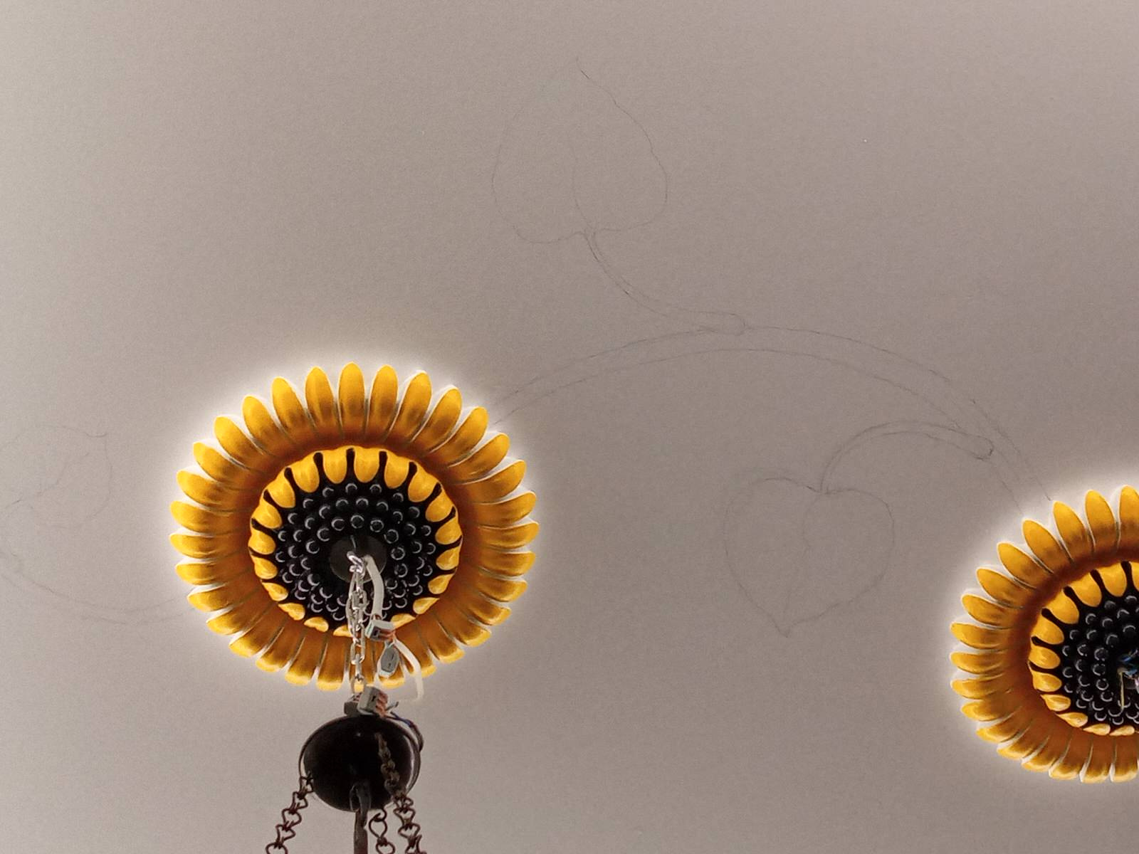 Роспись потолка на кухне