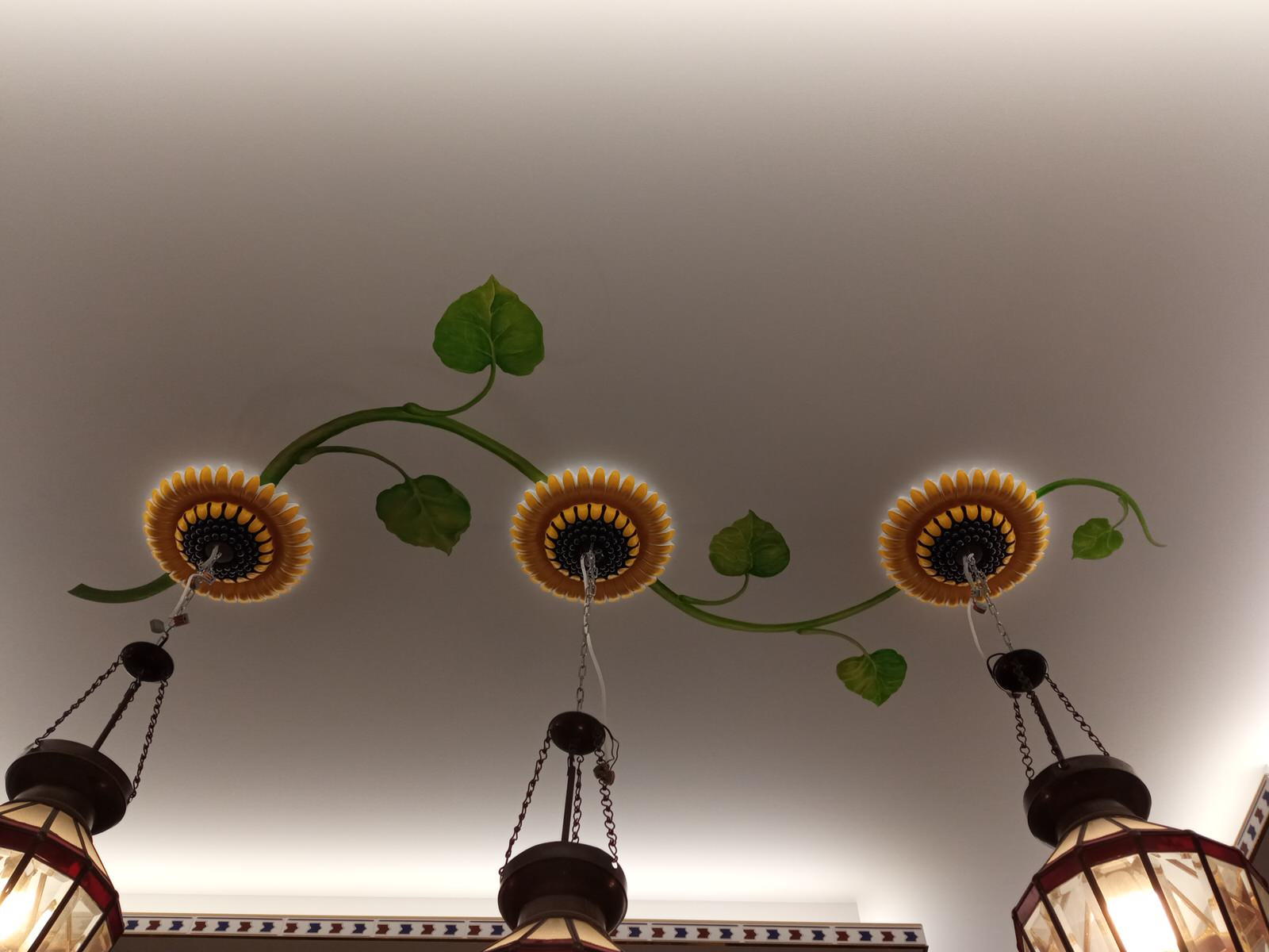 Роспись потолка на кухне