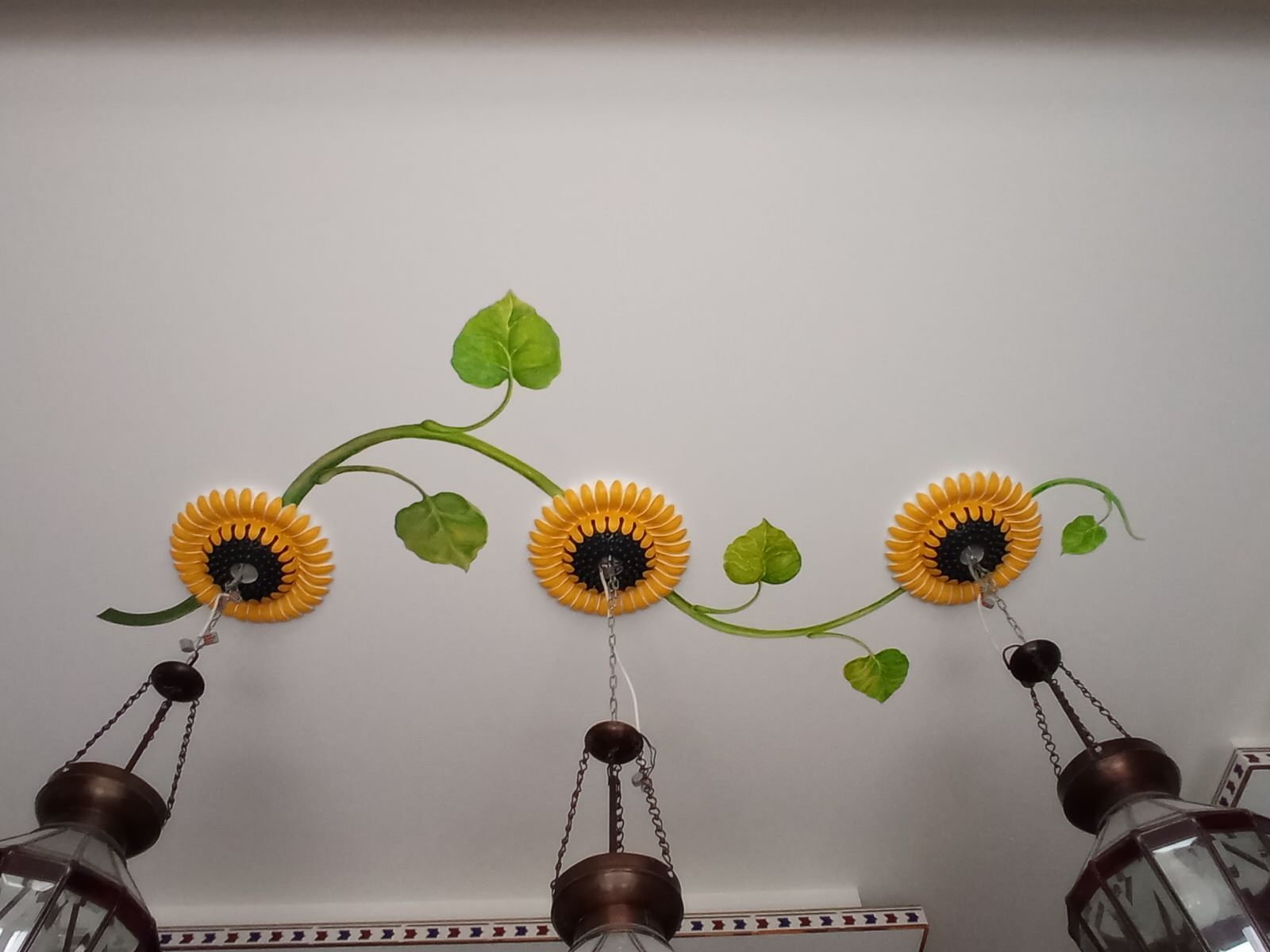 Роспись потолка на кухне