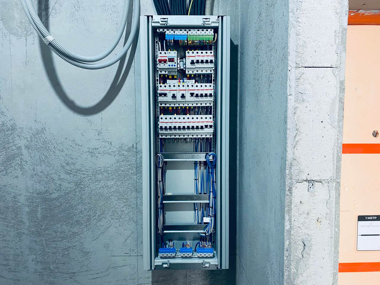 ЖК EVER электромонтаж в квартире студии 30m2