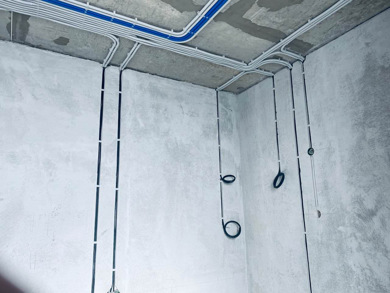 ЖК EVER электромонтаж в квартире студии 30m2