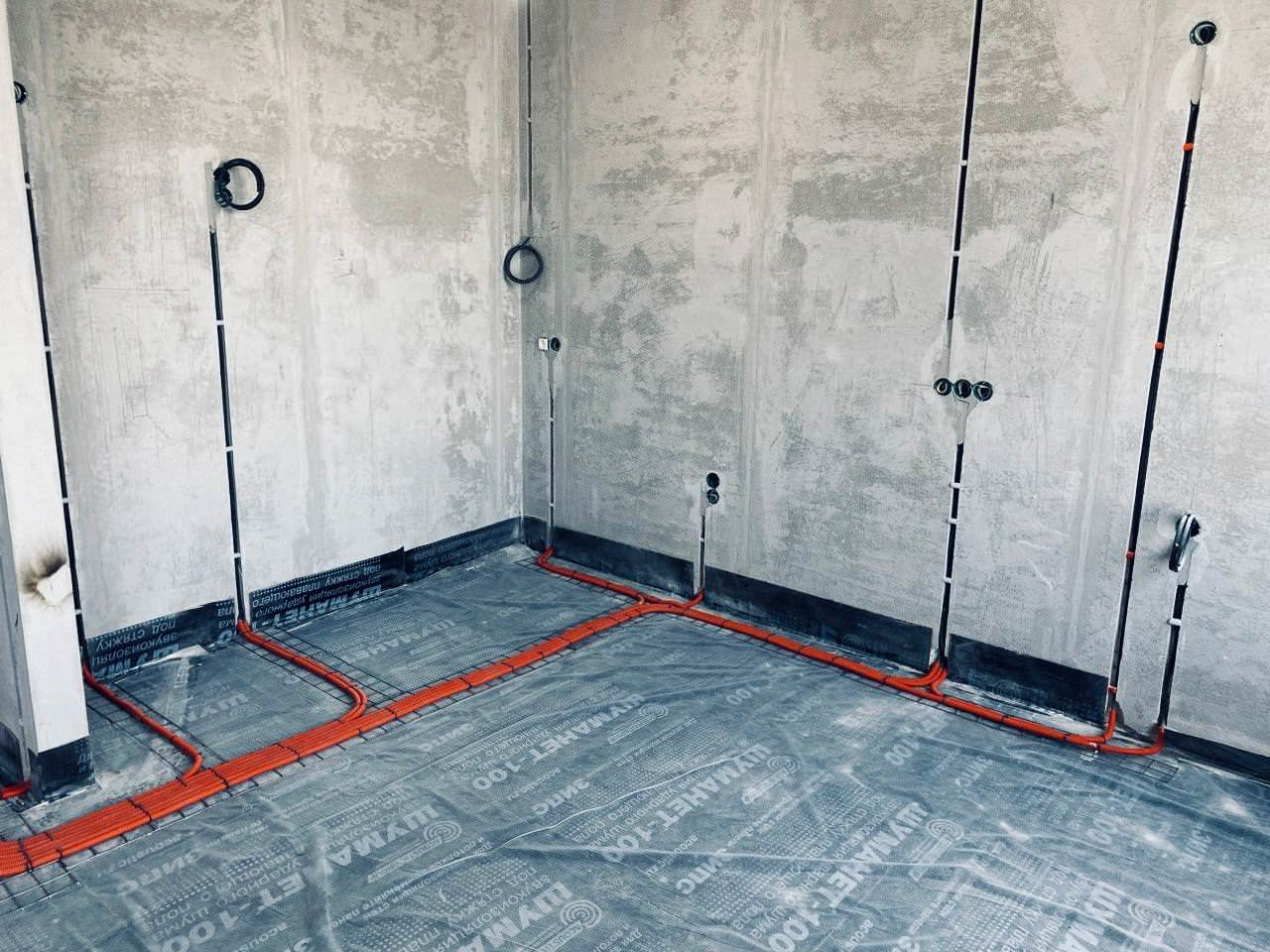 ЖК EVER электромонтаж в 2-х комнатной квартире 68m2