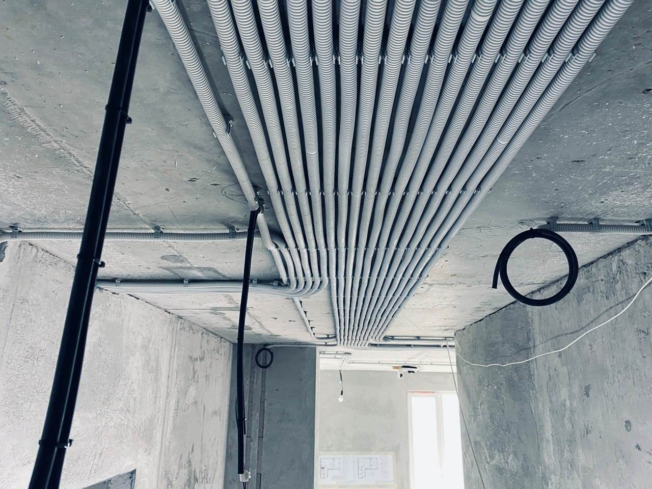 ЖК EVER электромонтаж в 2-х комнатной квартире 68m2