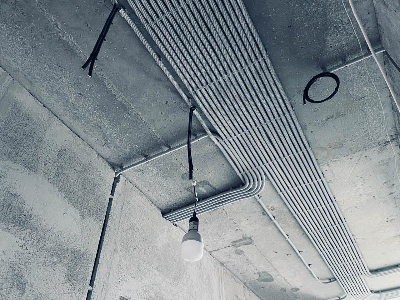 ЖК EVER электромонтаж в 2-х комнатной квартире 68m2