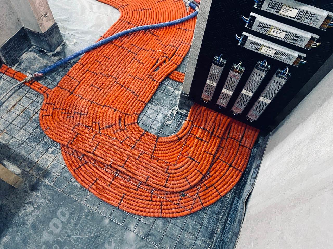 ЖК EVER электромонтаж в 2-х комнатной квартире 68m2