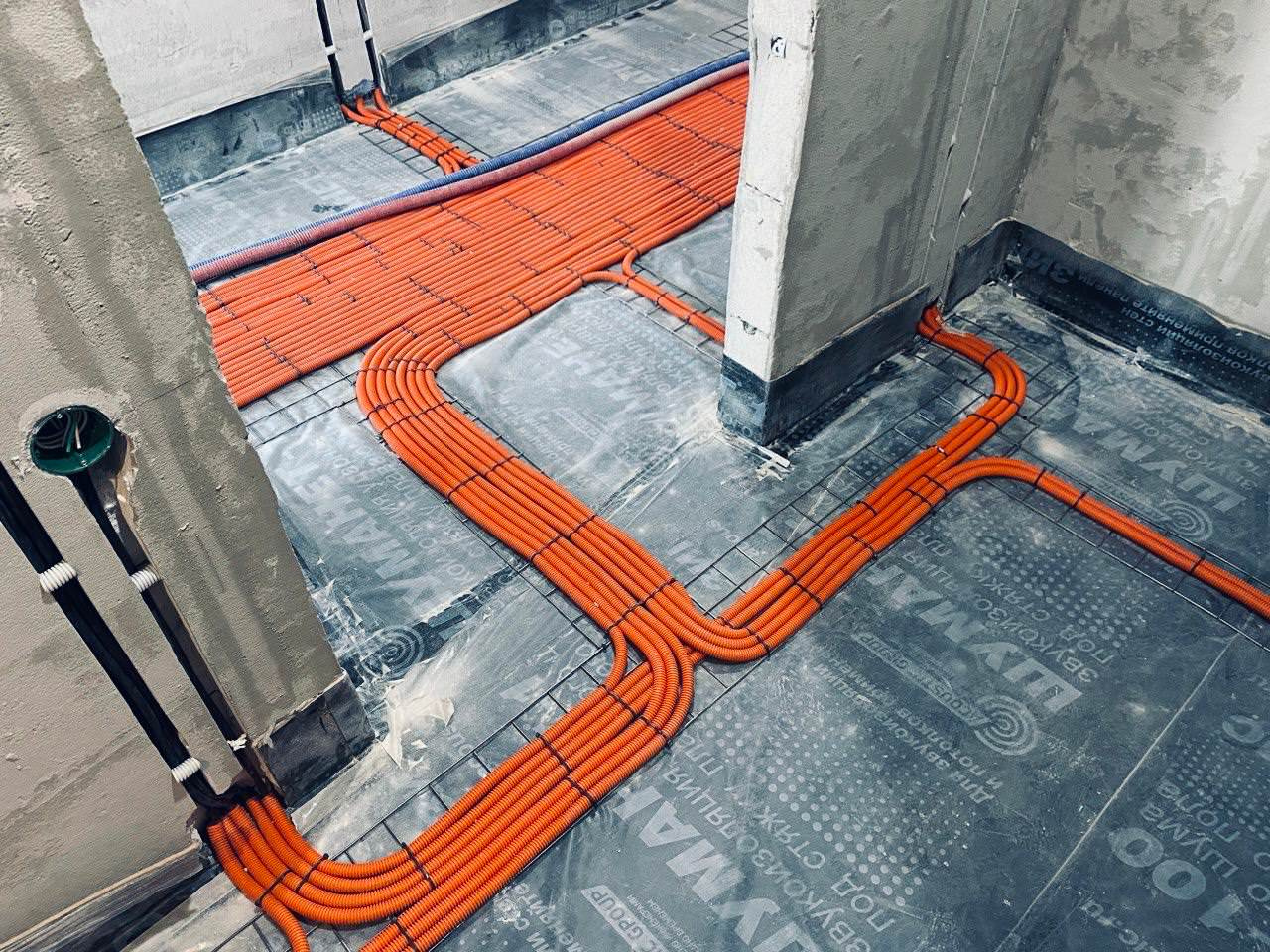 ЖК EVER электромонтаж в 2-х комнатной квартире 68m2