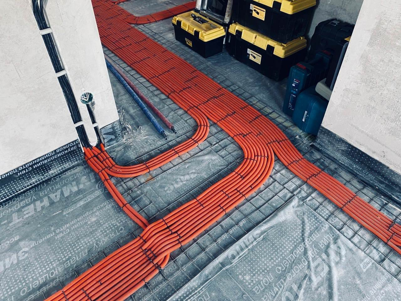 ЖК EVER электромонтаж в 2-х комнатной квартире 68m2
