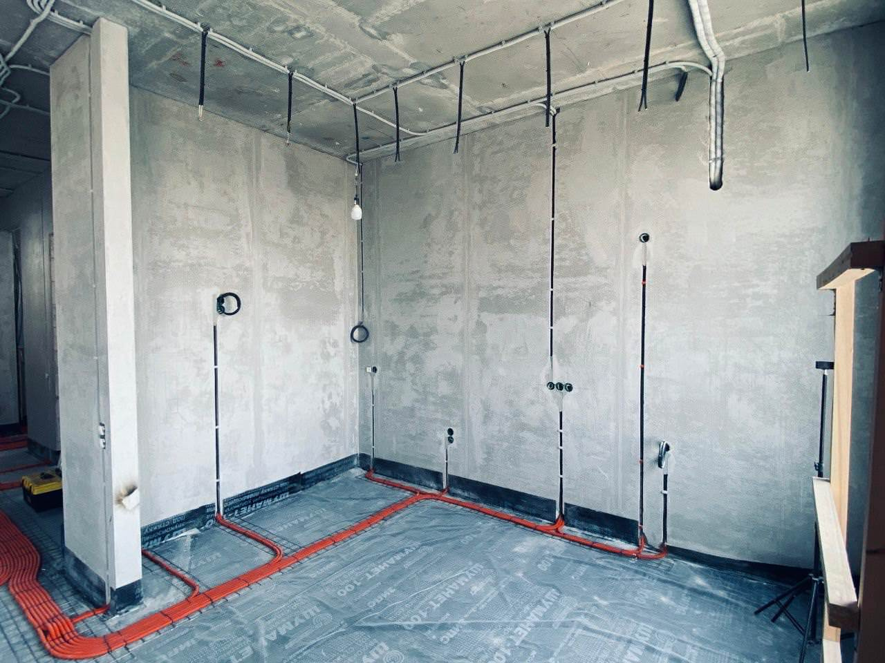 ЖК EVER электромонтаж в 2-х комнатной квартире 68m2