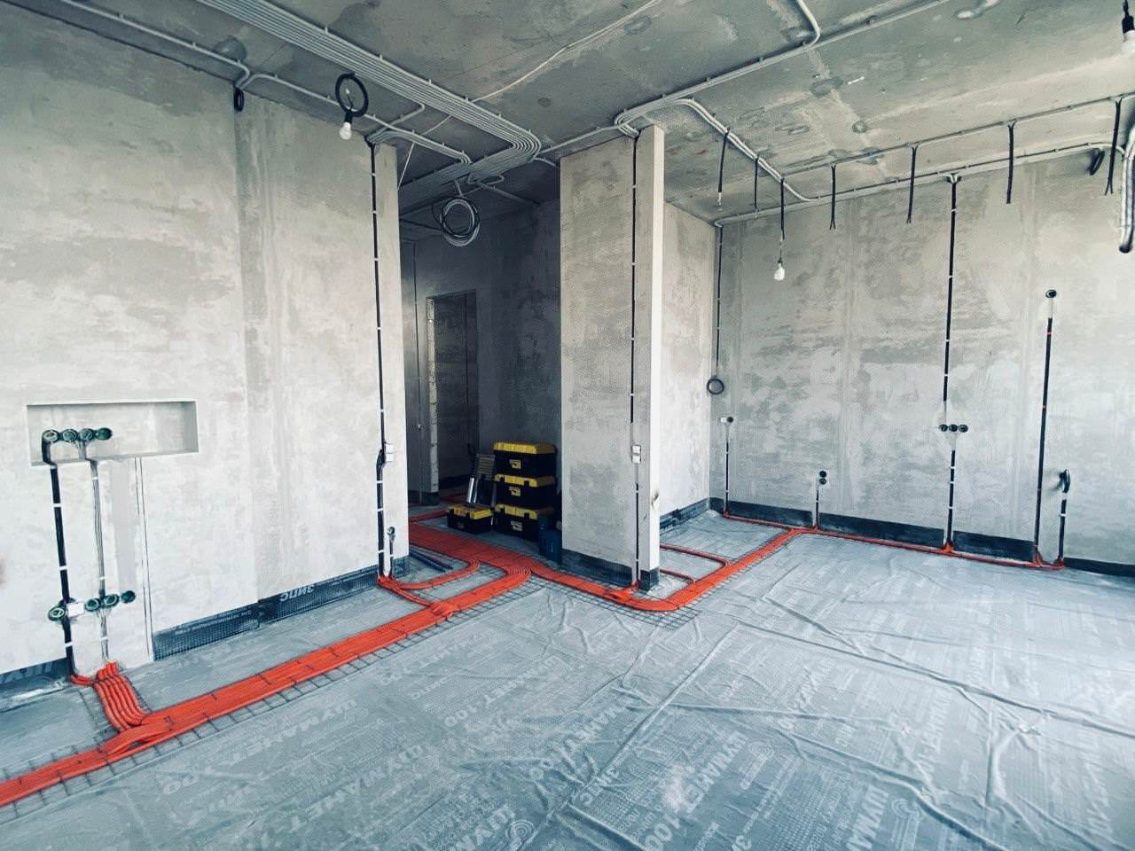 ЖК EVER электромонтаж в 2-х комнатной квартире 68m2